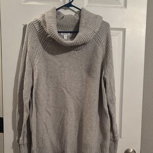 Market & Spruce Heather Gray Cowl Neck Sweater